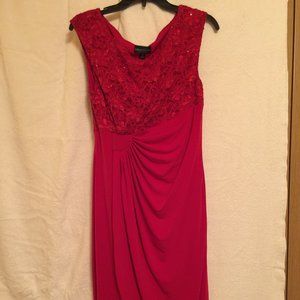 Red Midi Evening Dress